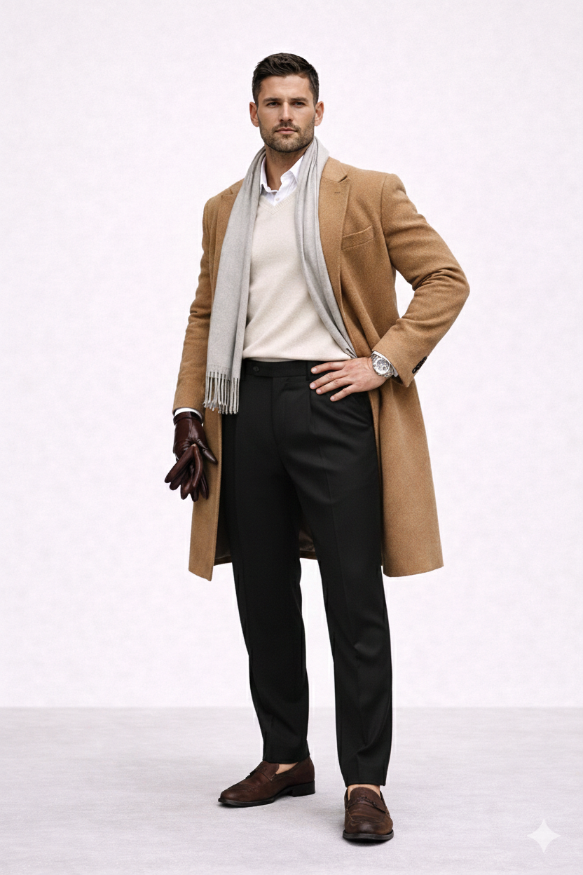 Dark Black Pleated Trousers