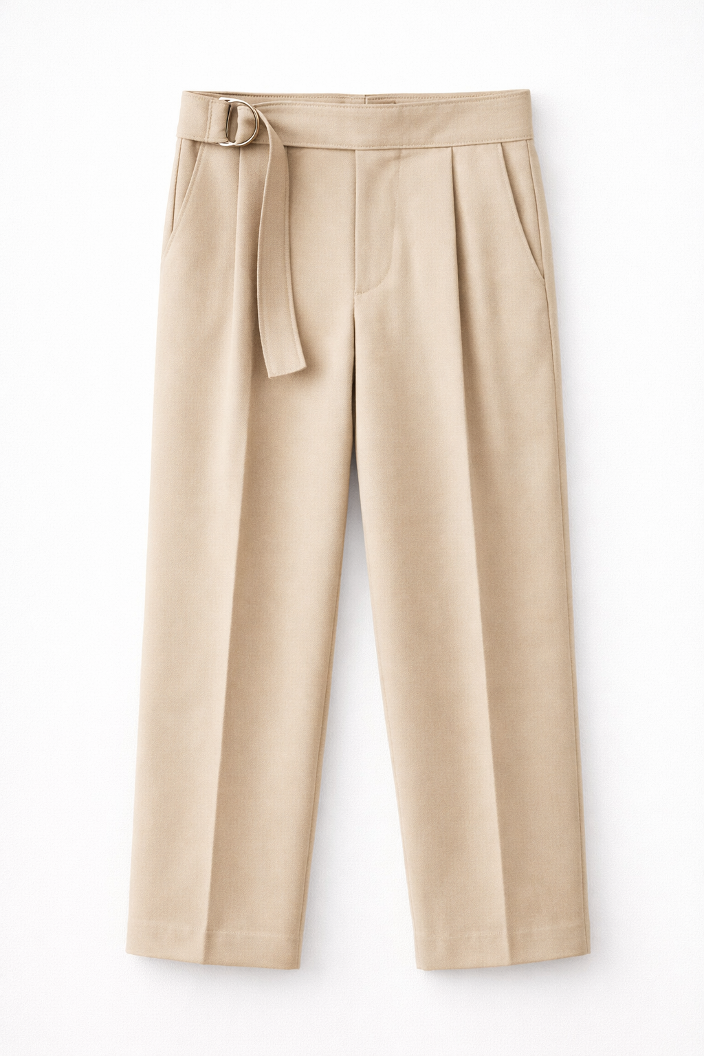 Desert Beige Pleated Trousers