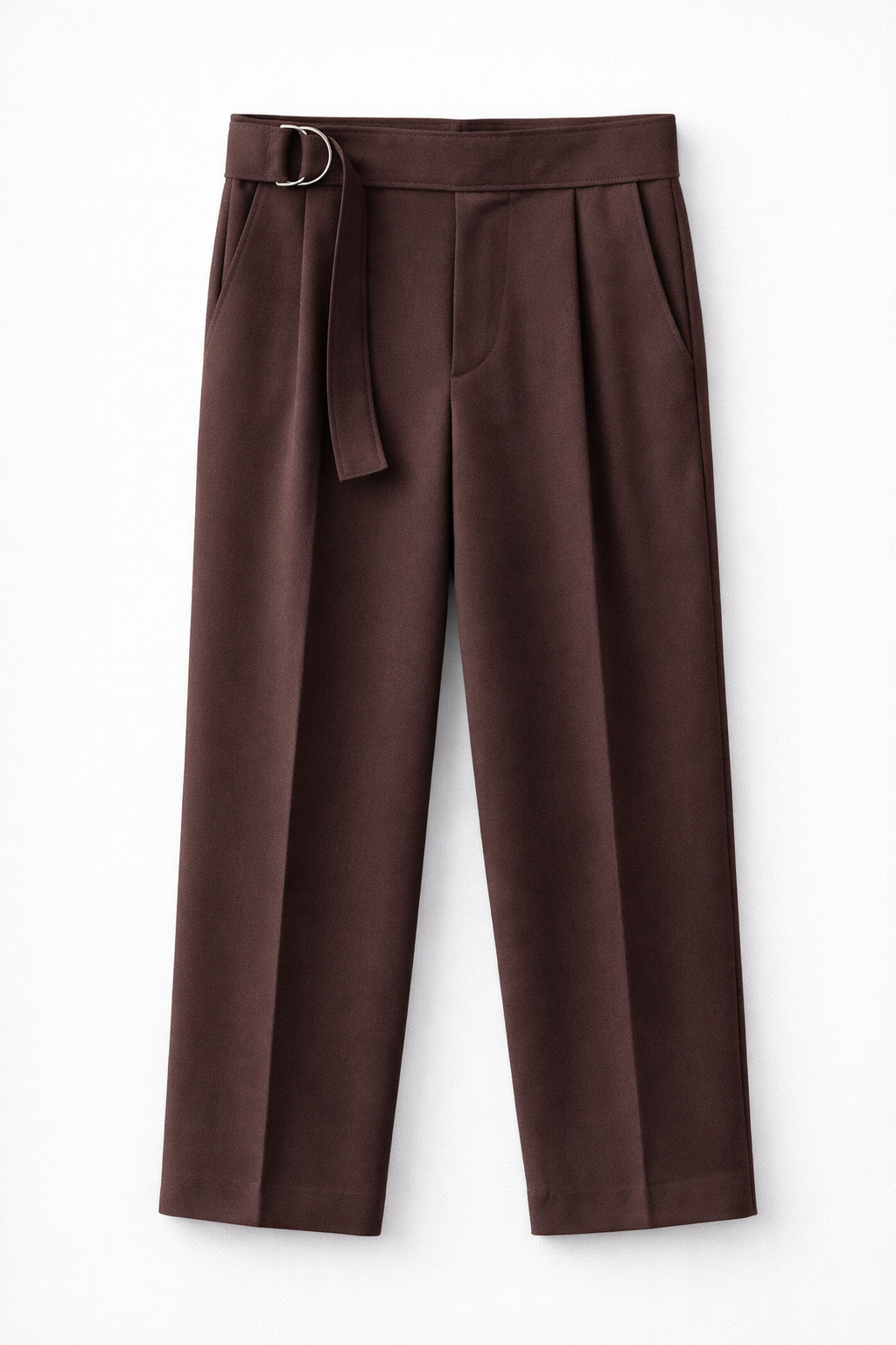 Brown Cocoa  Pleated Trousers